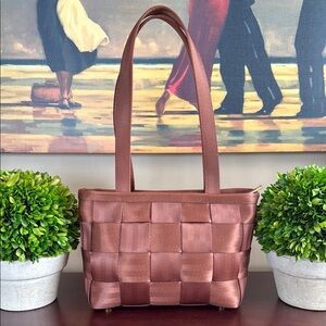 HARVEYS 🤎The Original Seatbeltbag🤎 METALLIC COPPER SHOULDER BAG 🌟EUC🌟